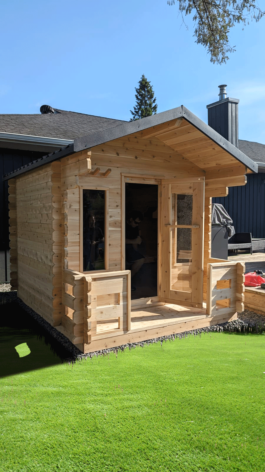 CT Georgian Cabin Sauna with Porch
